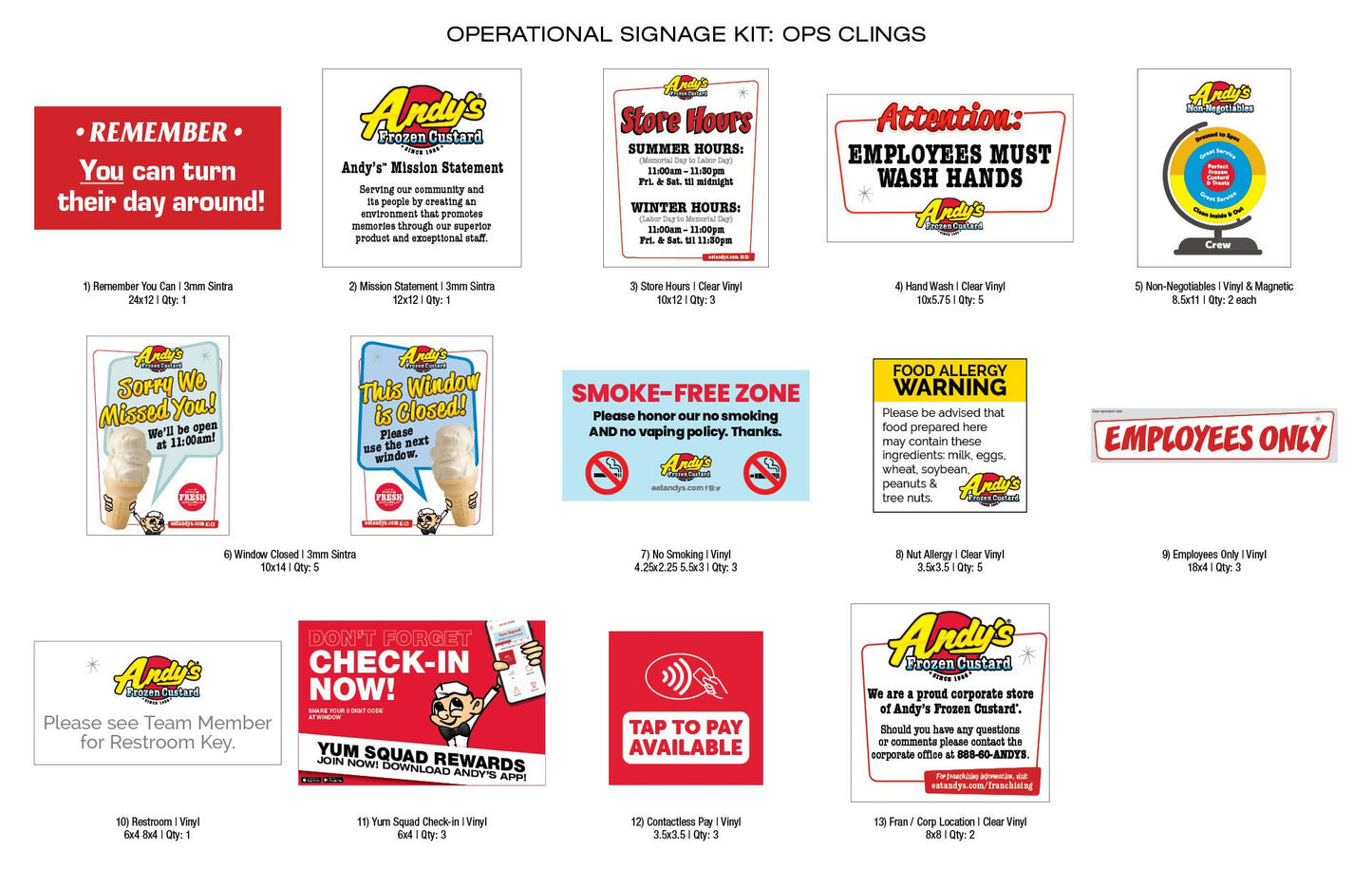New Store Open Operational Clings-Corp