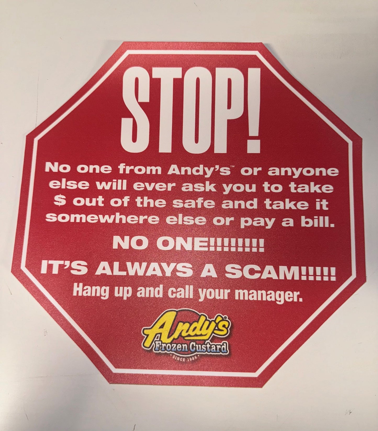 Stop the scam stickers