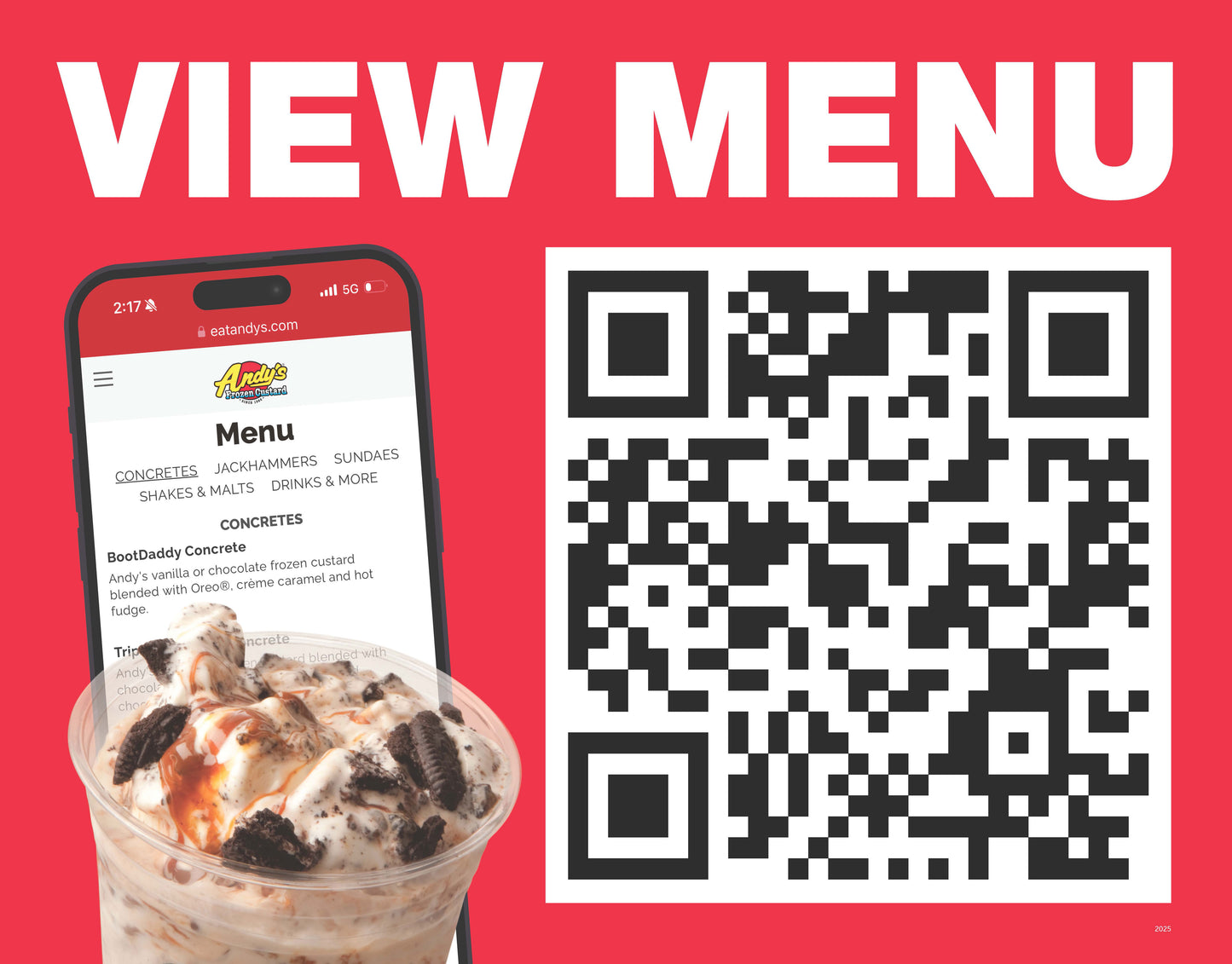 QR Menu sign