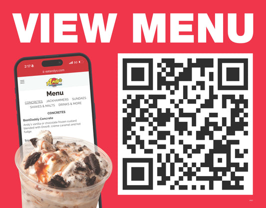 QR Menu sign