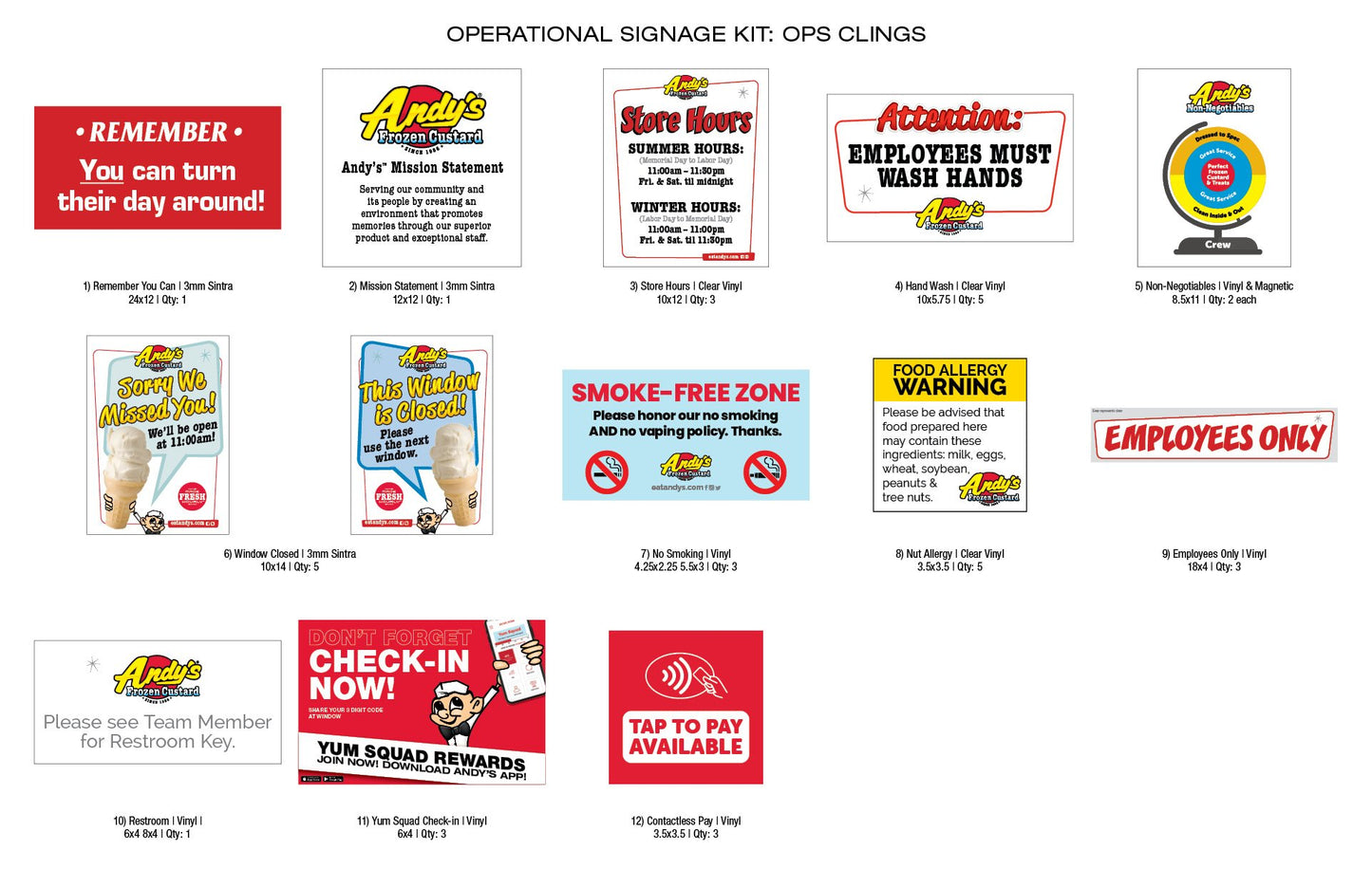 New Store Open Operational clings-Franchise
