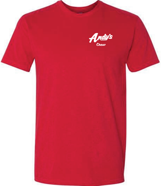Red retro store associate T shirt