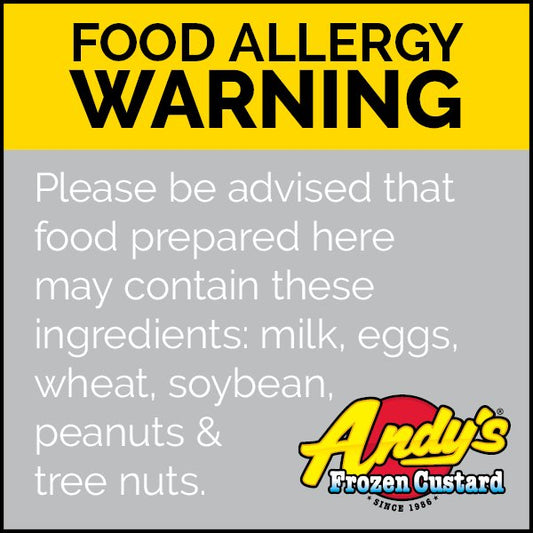 New food allergy Cling Allergy (pkg of 5)