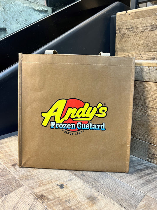 Andy's washable kraft paper tote (sold in sets of 10)